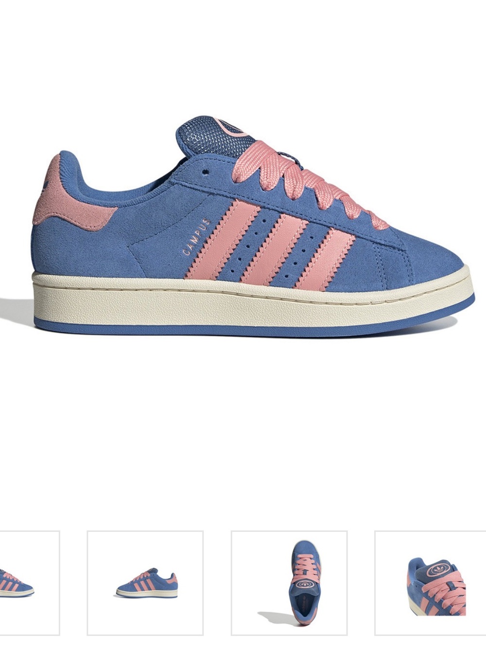 adidas Campus Sneakers in Blue & Pink Suede